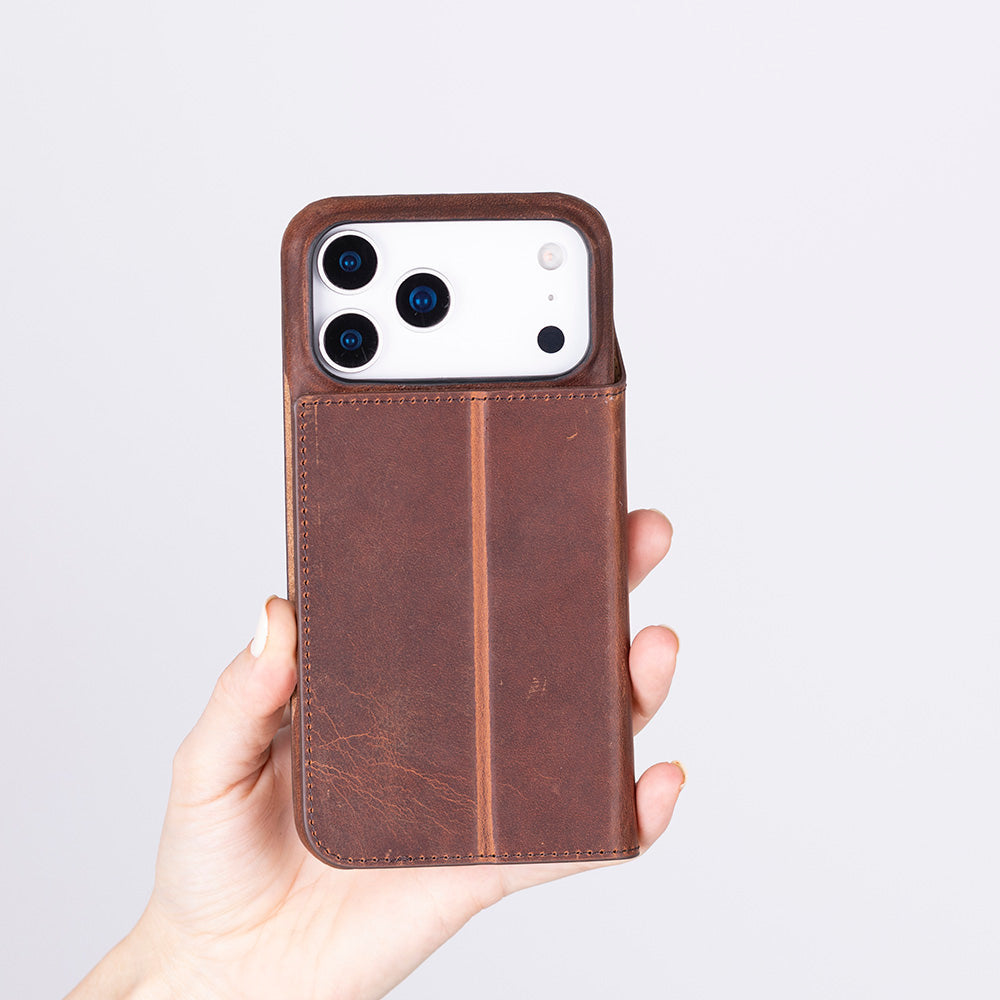 Kern Premium Leather Folio Case for iPhone 17 Pro