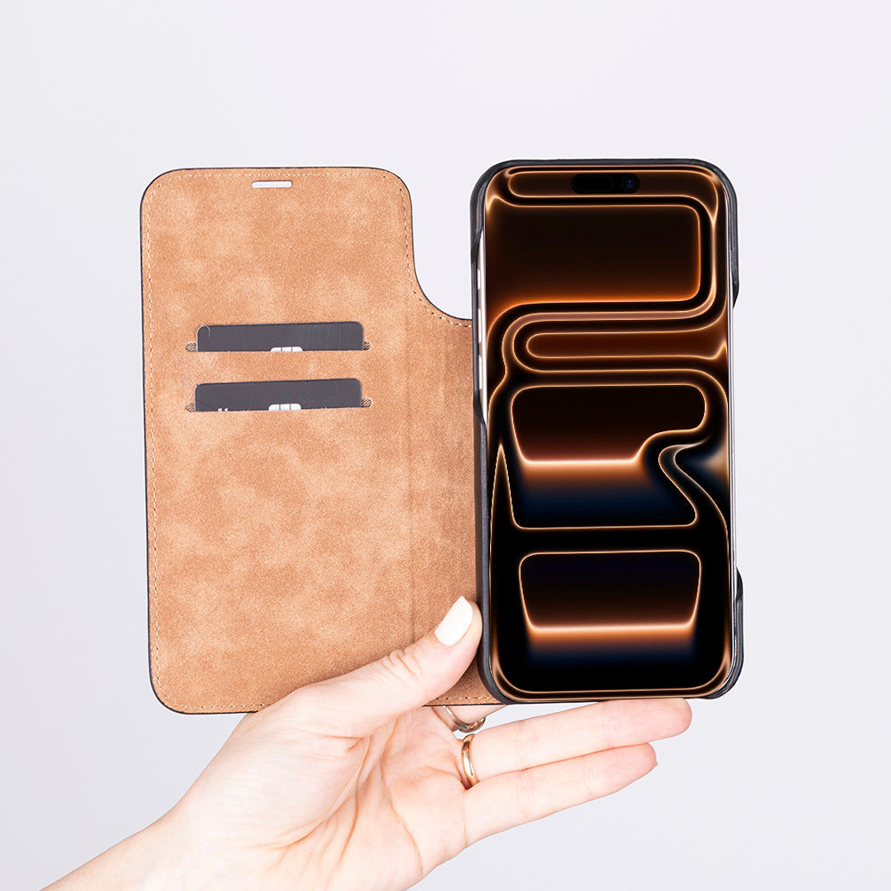 Kern Premium Leder-Folio-Hülle für iPhone 17 Pro