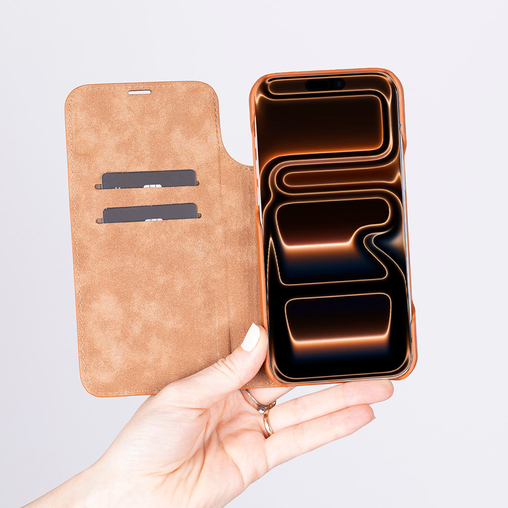 Kern Premium Leder-Folio-Hülle für iPhone 17 Pro