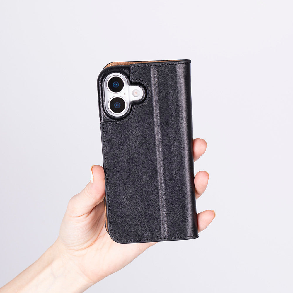 Kern Premium Leather Folio Case for iPhone 17