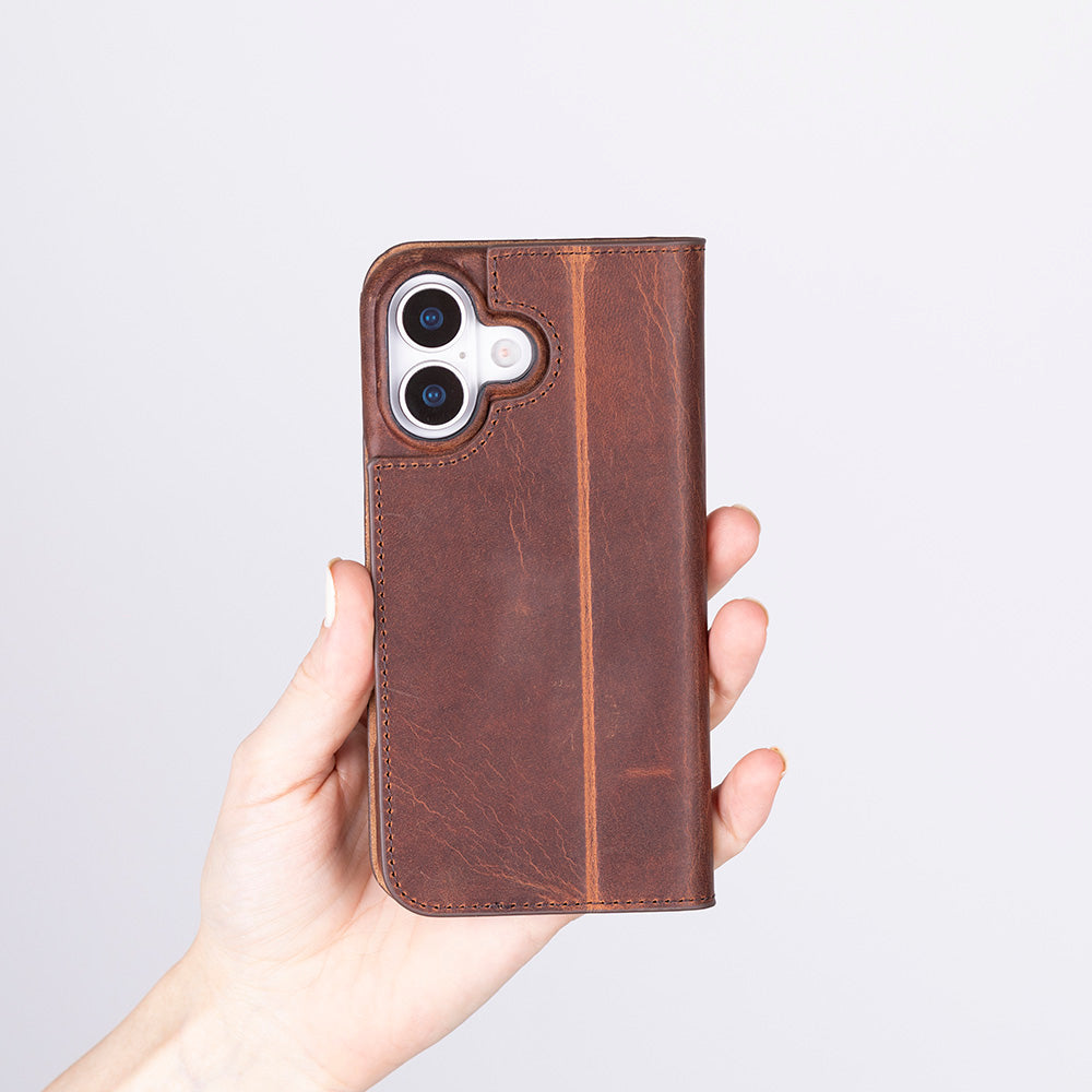 Kern Premium Leather Folio Case for iPhone 17