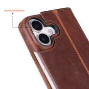 Kern Premium Leder-Folio-Hülle für iPhone 17