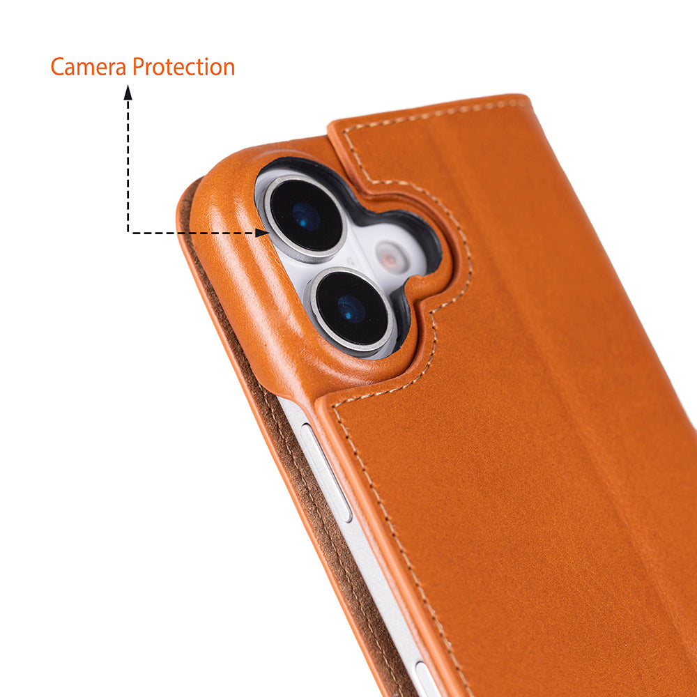 Kern Premium Leather Folio Case for iPhone 17