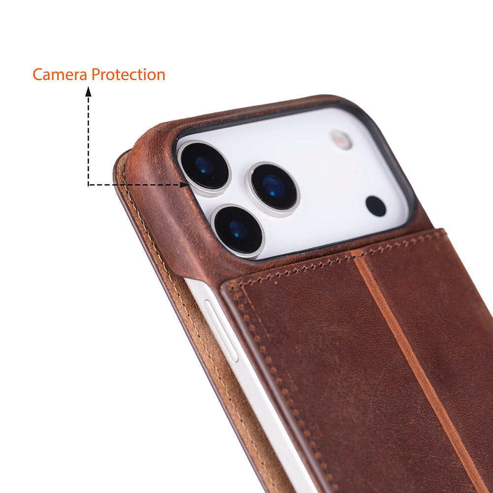 Kern Premium Leder-Folio-Hülle für iPhone 17 Pro