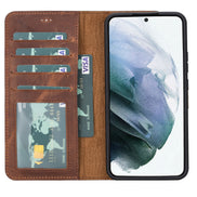 Samsung S23 Serie Abnehmbare Magic Wallet-Hülle aus Leder