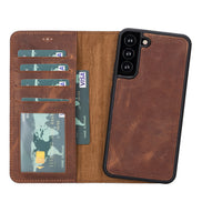 Samsung S23 Serie Abnehmbare Magic Wallet-Hülle aus Leder