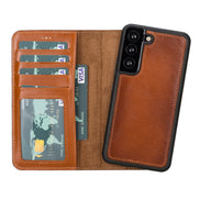 Samsung S23 Serie Abnehmbare Magic Wallet-Hülle aus Leder