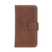 Liluri iPhone 12 Mini abnehmbare Leder-Geldbörsenhülle
