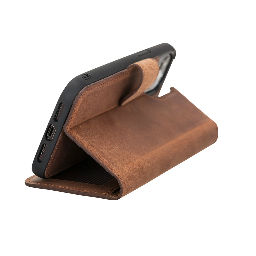 Liluri iPhone 12 Pro Max abnehmbare Leder-Brieftaschenhülle
