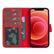 Liluri iPhone 12 Mini abnehmbare Leder-Geldbörsenhülle