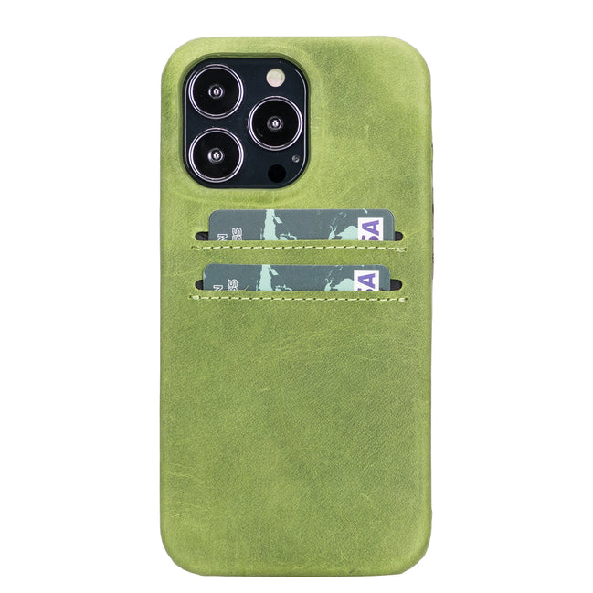 Rock Cover iPhone 13 Pro Lederhülle mit Kartenhalter