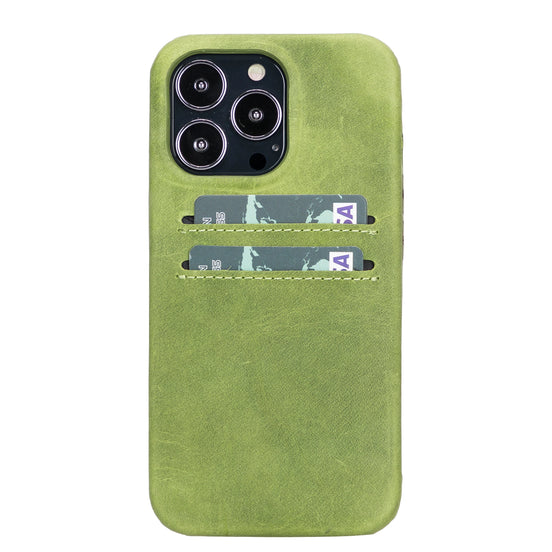 Rock Cover iPhone 13 Pro Lederhülle mit Kartenhalter