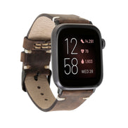 Klassisches Lederarmband für Fitbit Versa
