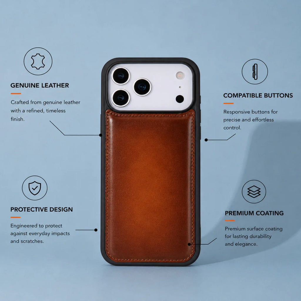 Flex Cover I Phone 17 Pro Leather Case