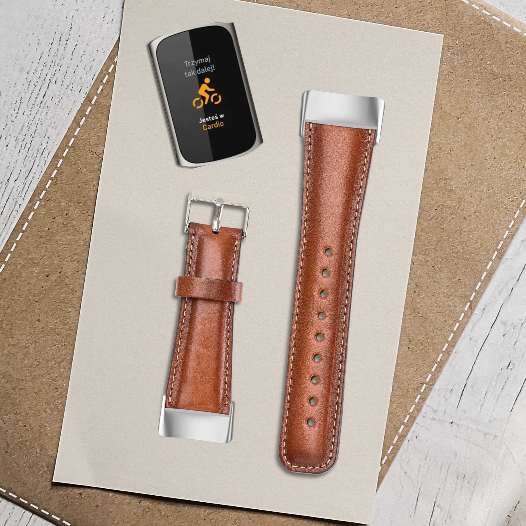 Lederarmbänder für Fitbit Charge 5 und 6 Uhren (18 mm)