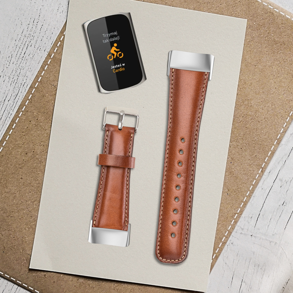Leather Bands for Fitbit Charge 5 6 Watches (18 mm)