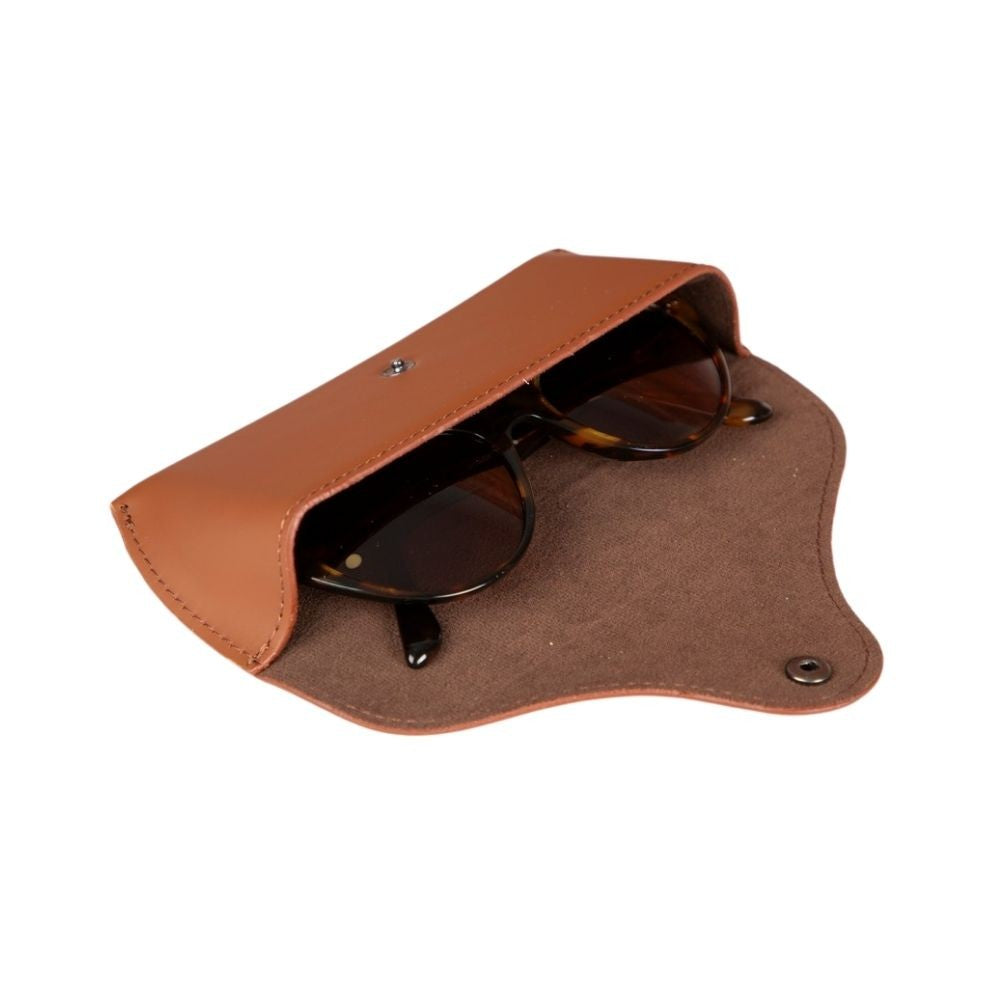 Roan Genuine Leather Glasses Case – Handmade Eyeglass & Sunglasses Cover for Men & Women