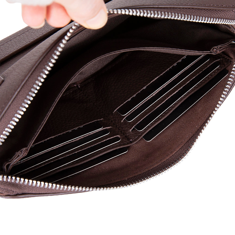 Lupus Leather Clutch Bag