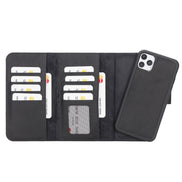 Weihnachtsmann iPhone 11 Pro Max Leder-Hülle mit abnehmbarem Brieftaschenmotiv