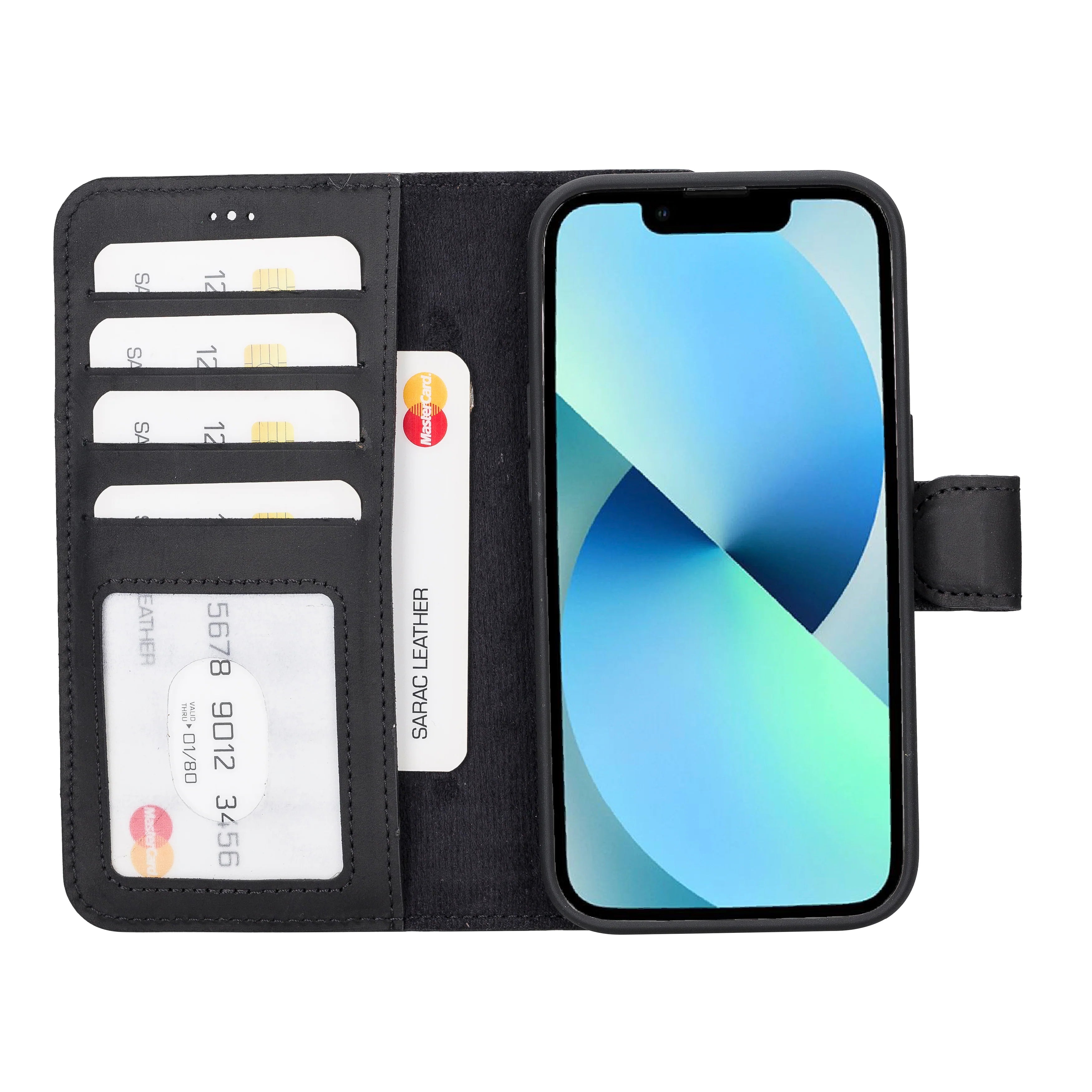 Liluri iPhone 14 Pro abnehmbare Leder-Brieftaschenhülle