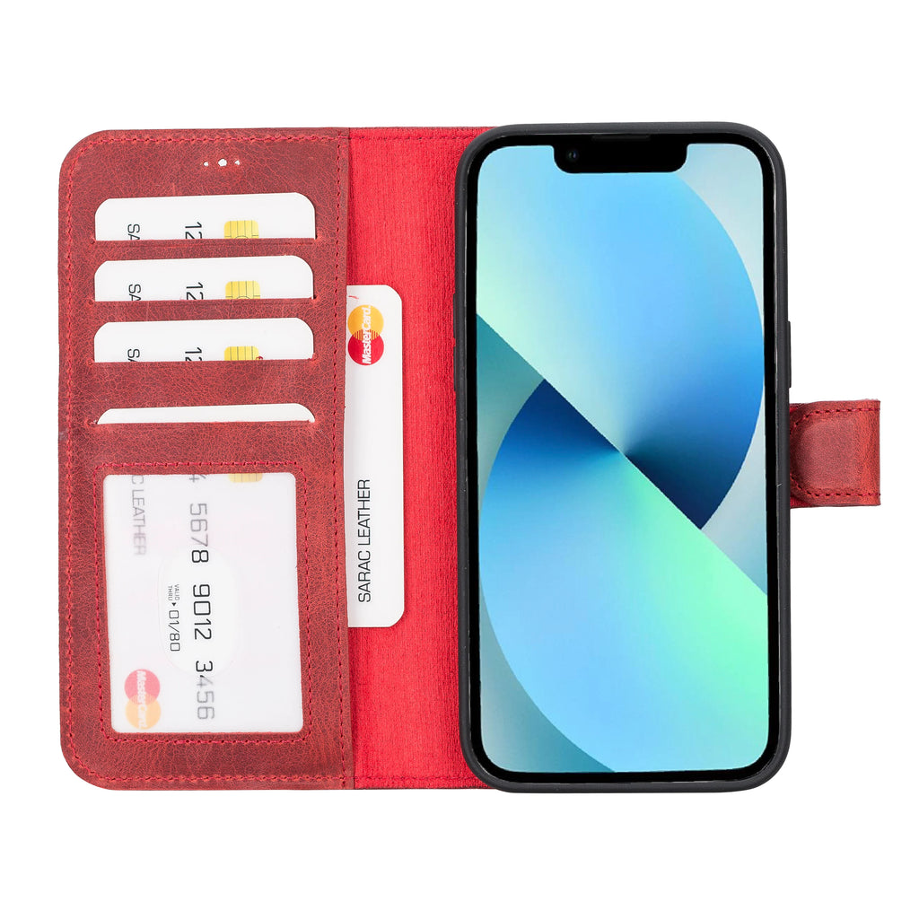 Liluri iPhone 14 Pro Max abnehmbare Leder-Brieftaschenhülle