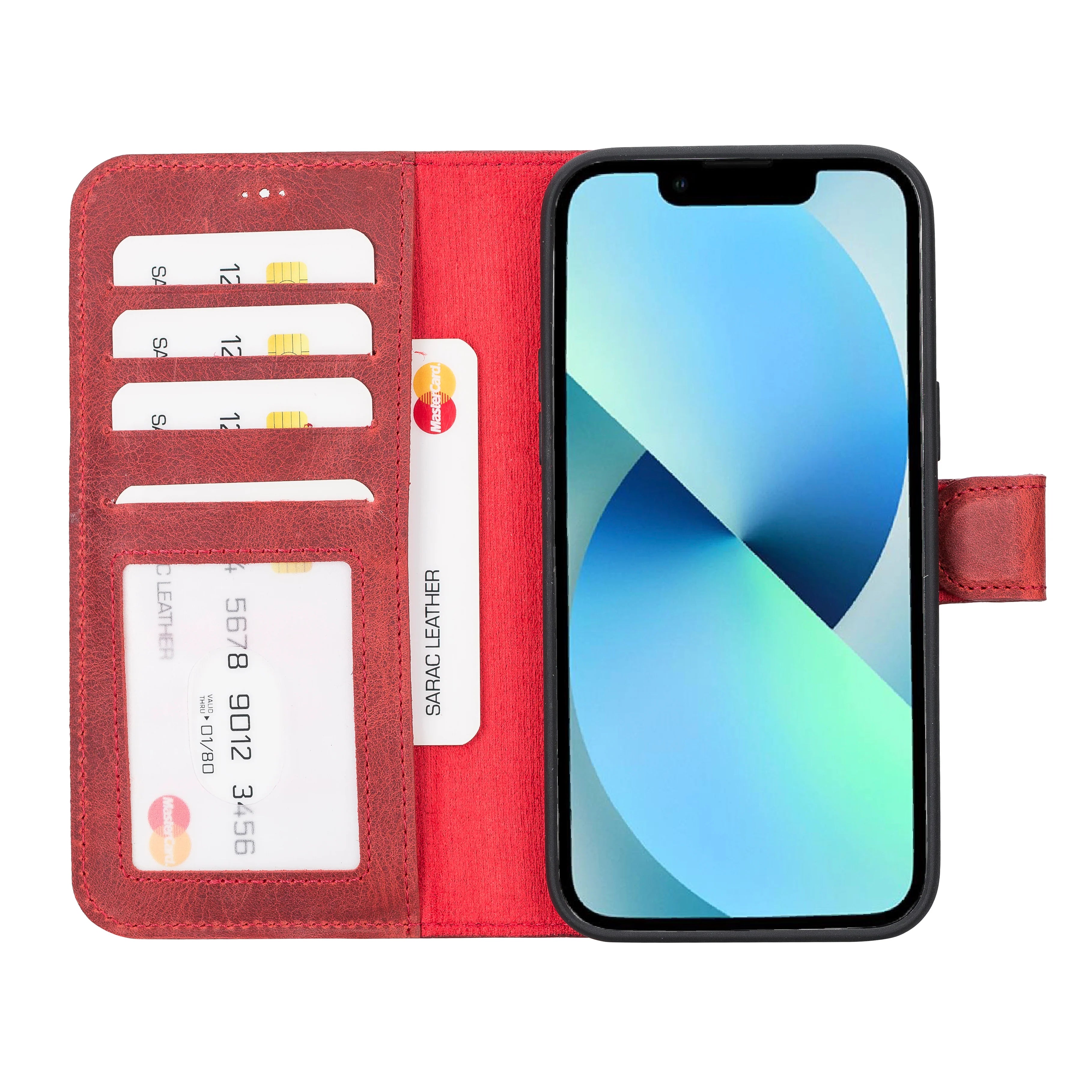 Liluri iPhone 14 Pro Max abnehmbare Leder-Brieftaschenhülle