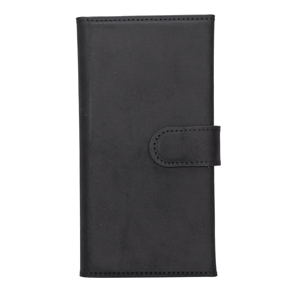 Weihnachtsmann iPhone 14 Plus Leder-Brieftaschenhülle mit abnehmbarem Verschluss