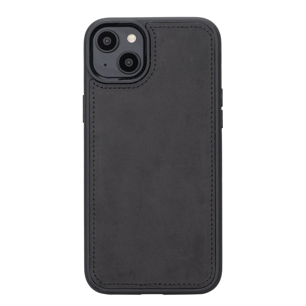 Weihnachtsmann iPhone 14 Plus Leder-Brieftaschenhülle mit abnehmbarem Verschluss
