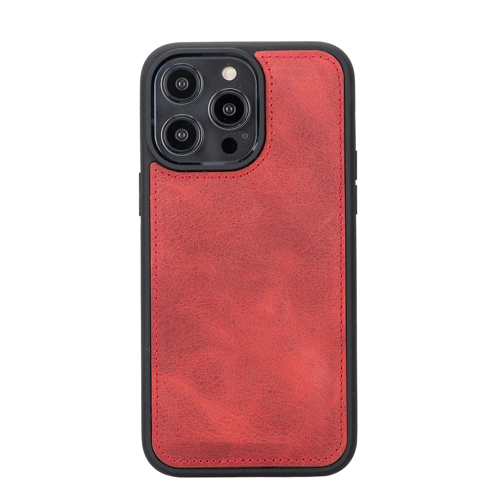 Weihnachtsmann iPhone 14 Pro Max Leder-Brieftaschenhülle mit abnehmbarem Portemonnaie