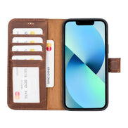 Liluri iPhone 14 Plus abnehmbare Leder-Brieftaschenhülle