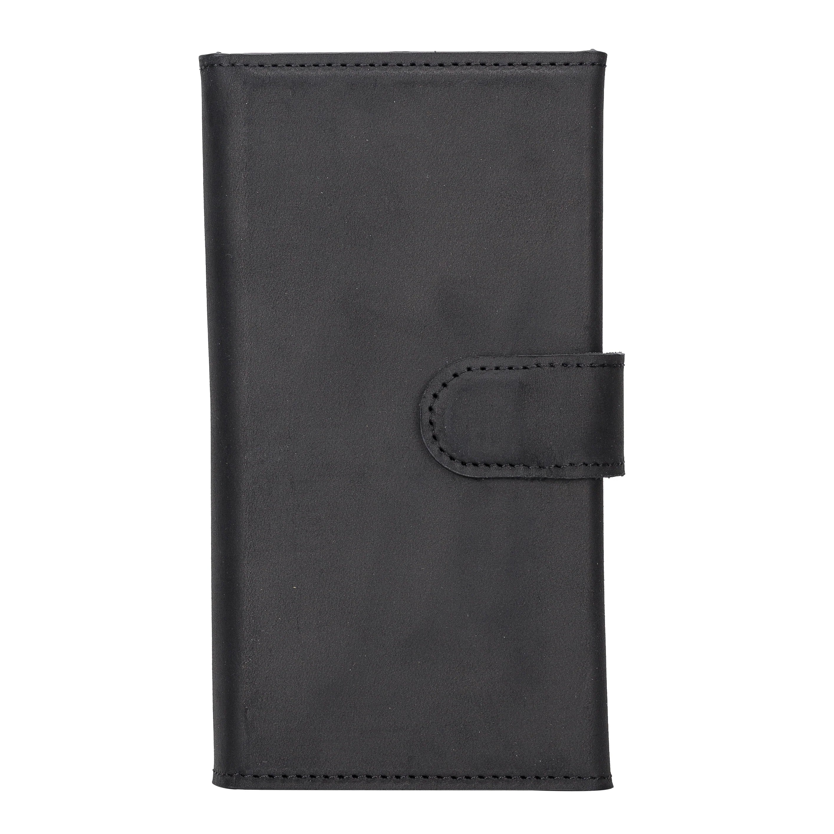 Weihnachtsmann iPhone 14 Leder-Brieftaschenhülle mit abnehmbarem Portemonnaie