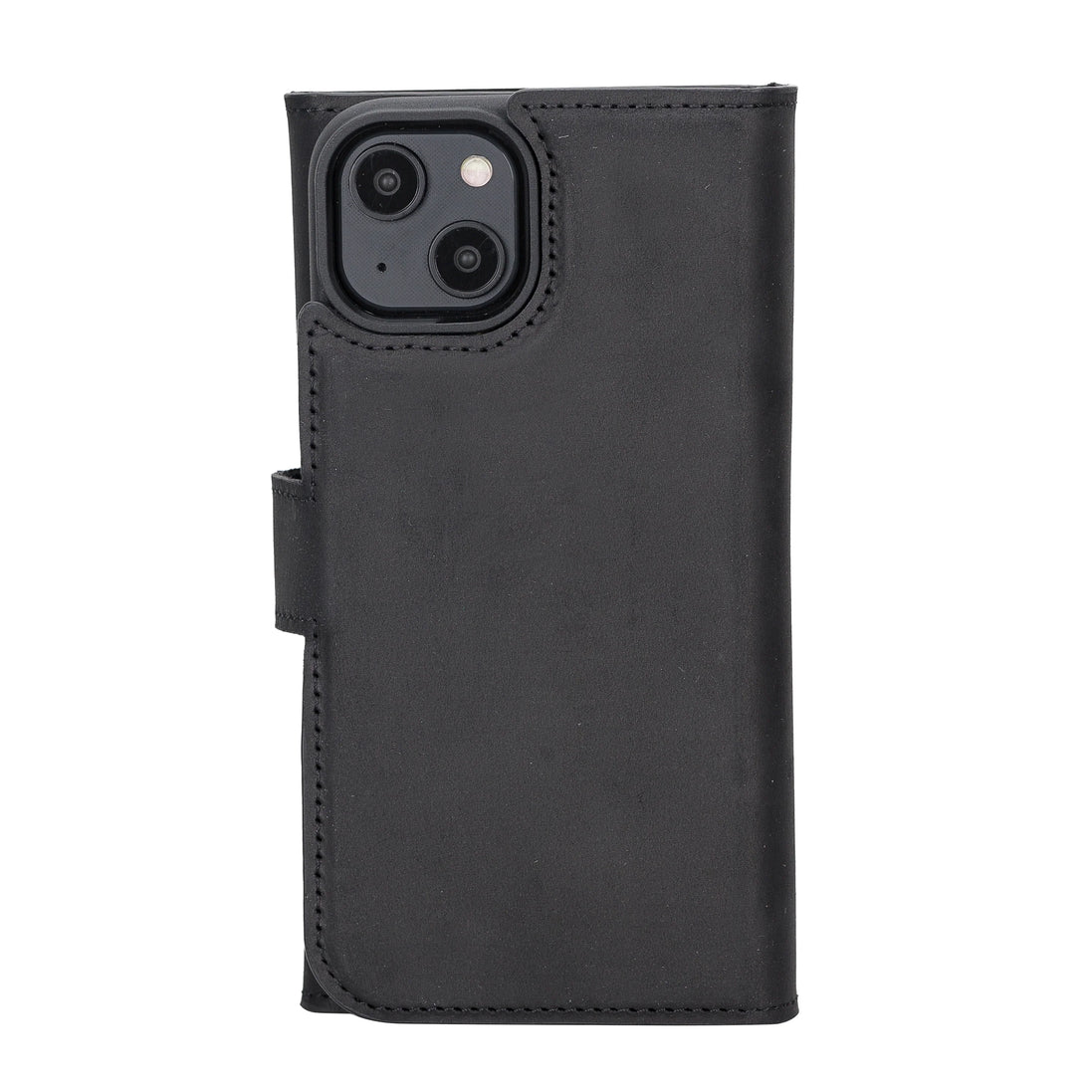 Weihnachtsmann iPhone 14 Leder-Brieftaschenhülle mit abnehmbarem Portemonnaie