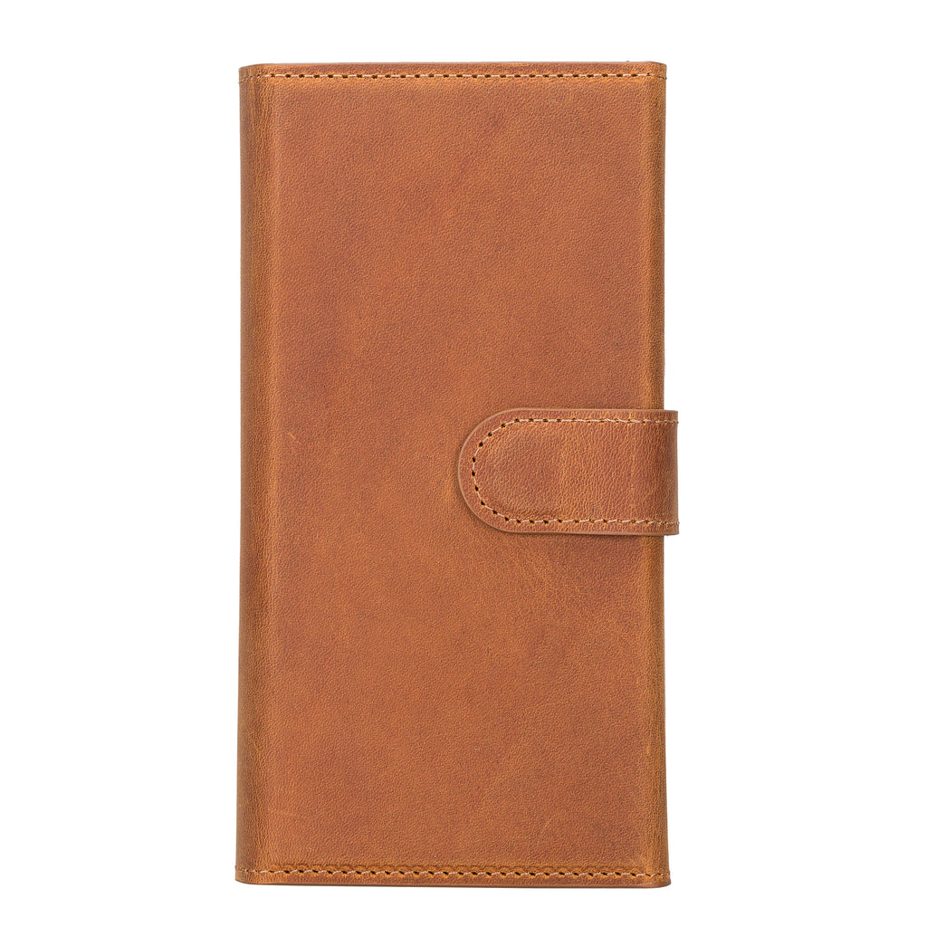 Weihnachtsmann iPhone 14 Plus Leder-Brieftaschenhülle mit abnehmbarem Verschluss