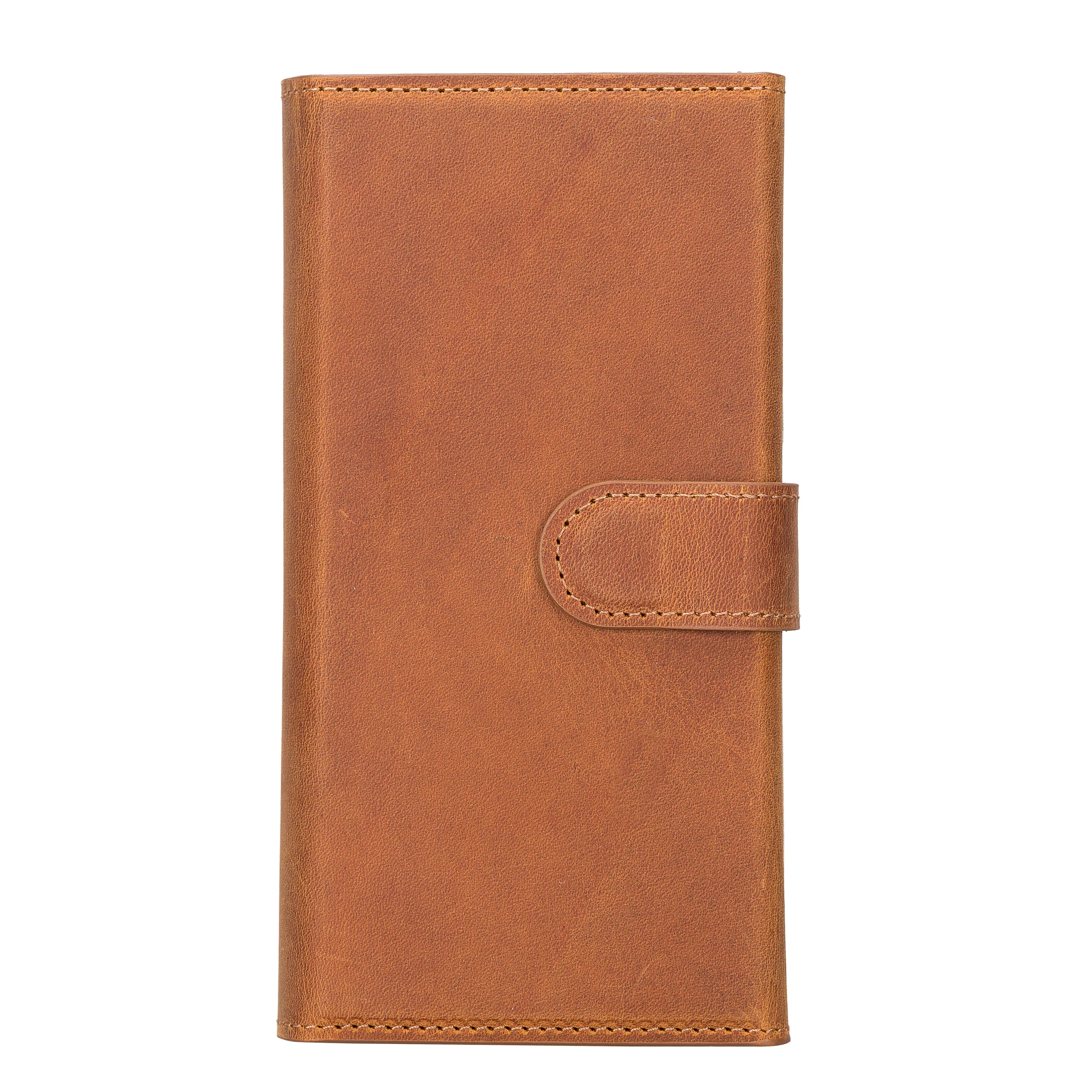 Weihnachtsmann iPhone 14 Plus Leder-Brieftaschenhülle mit abnehmbarem Verschluss