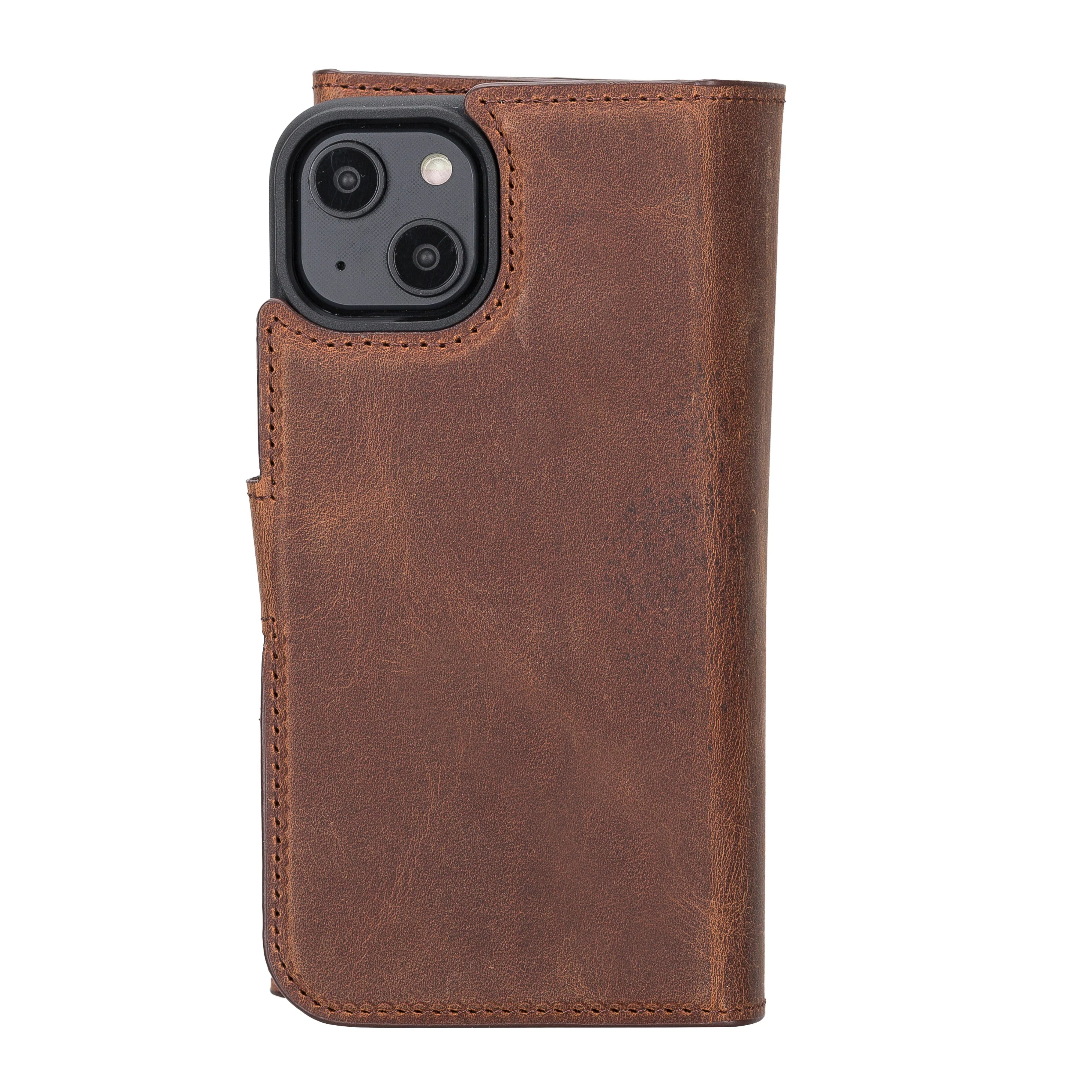 Santa I Phone 14 Leather Detachable Wallet Case