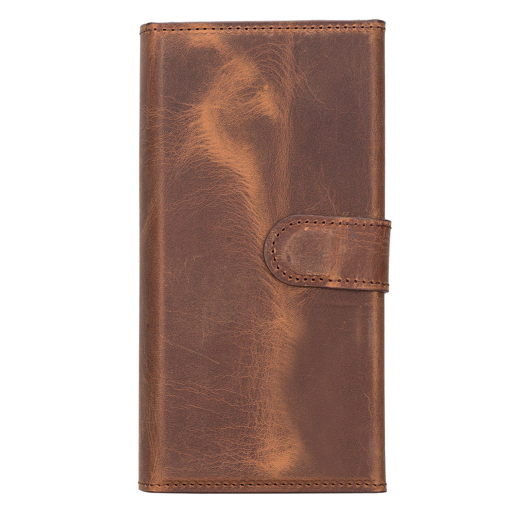 Weihnachtsmann iPhone 14 Plus Leder-Brieftaschenhülle mit abnehmbarem Verschluss