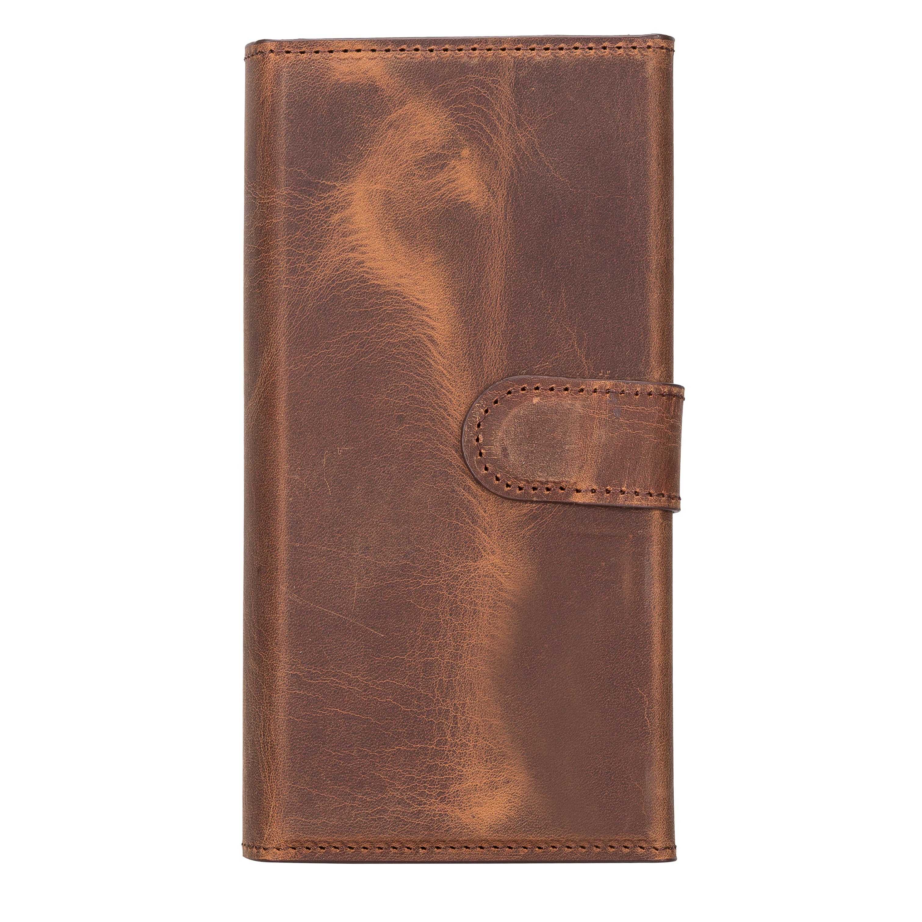 Weihnachtsmann iPhone 14 Plus Leder-Brieftaschenhülle mit abnehmbarem Verschluss