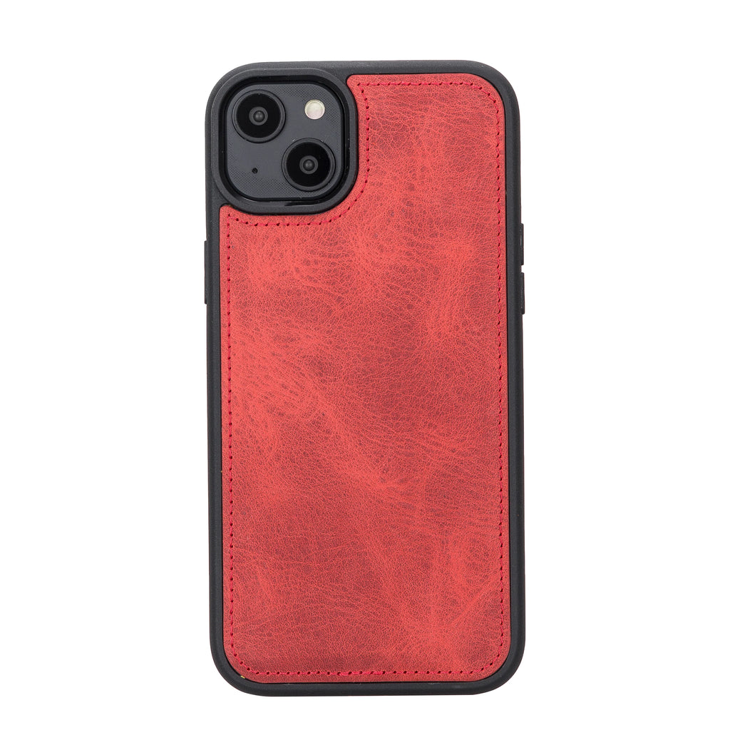 Weihnachtsmann iPhone 14 Plus Leder-Brieftaschenhülle mit abnehmbarem Verschluss