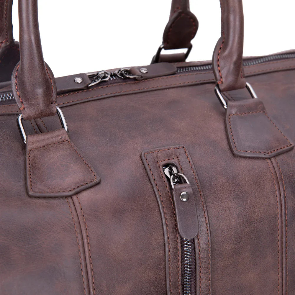 Dolly Handcrafted Leather Duffle Bag | Full Grain Leather Weekender Travel Bag