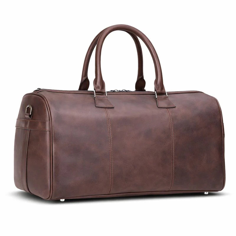 Dolly Handcrafted Leather Duffle Bag | Full Grain Leather Weekender Travel Bag