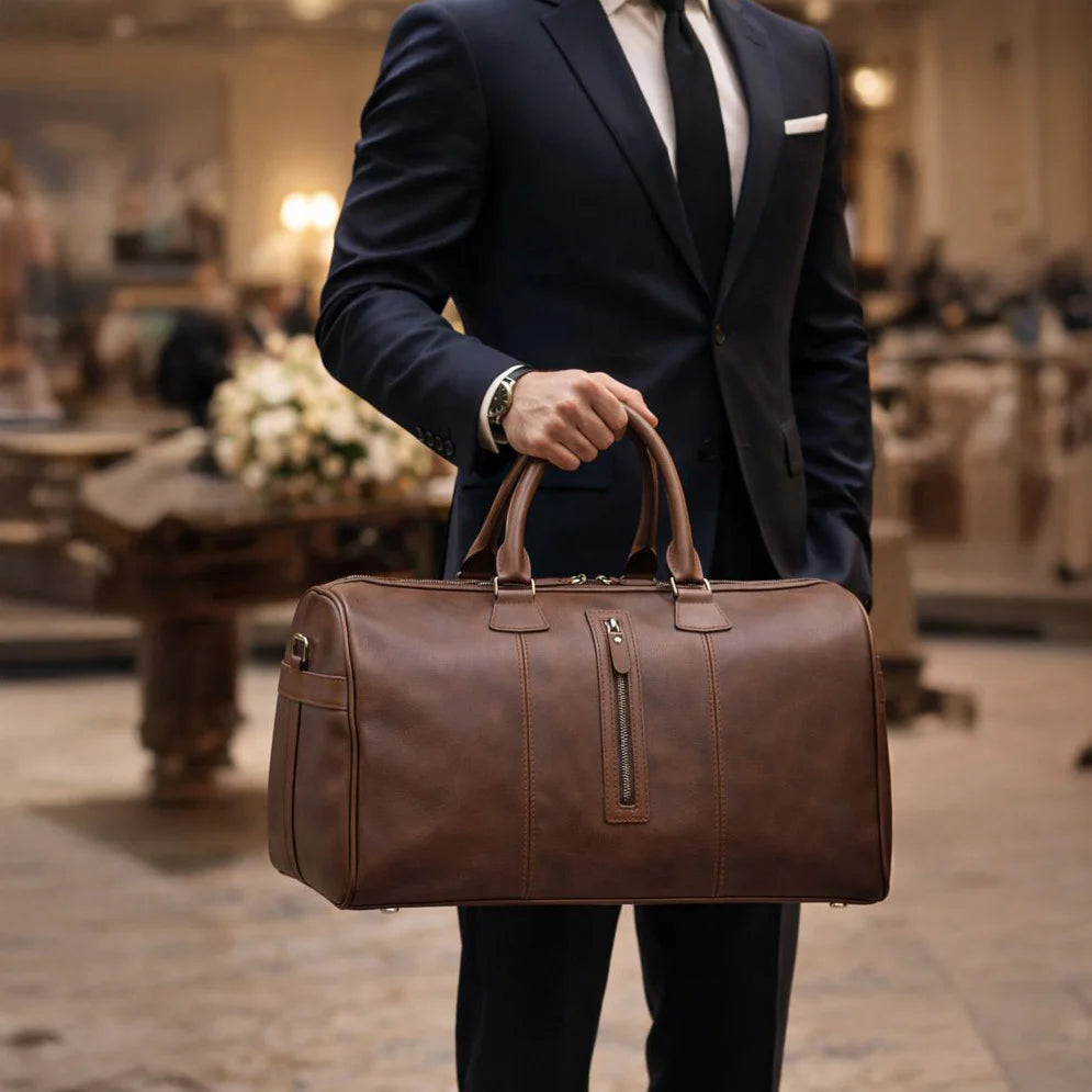 Dolly Handcrafted Leather Duffle Bag | Full Grain Leather Weekender Travel Bag