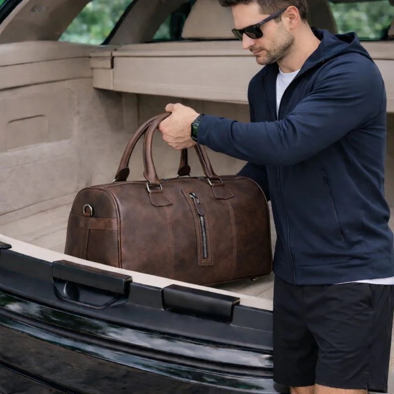 Dolly Handcrafted Leather Duffle Bag | Full Grain Leather Weekender Travel Bag