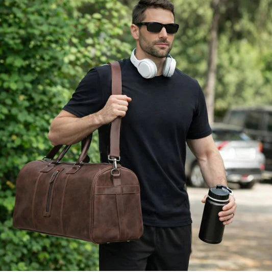 Dolly Handcrafted Leather Duffle Bag | Full Grain Leather Weekender Travel Bag