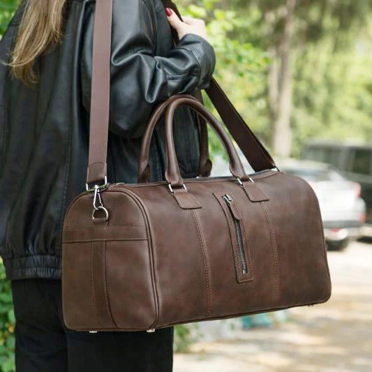 Dolly Handcrafted Leather Duffle Bag | Full Grain Leather Weekender Travel Bag