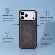 Flex Cover I Phone 17 Pro Leather Case