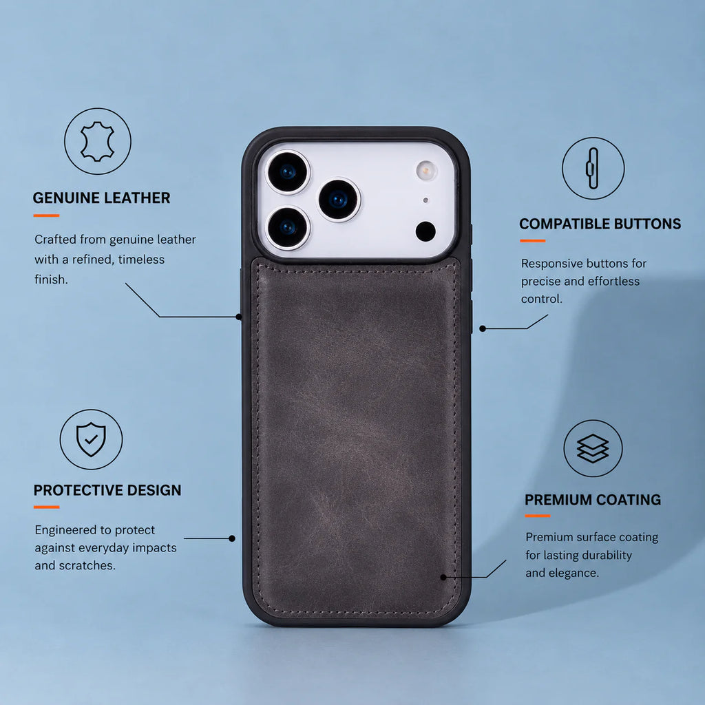 Flex Cover I Phone 17 Pro Leather Case