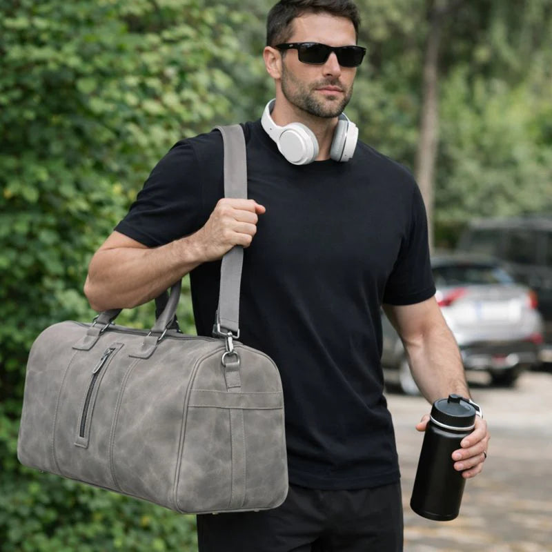 Dolly Handcrafted Leather Duffle Bag | Full Grain Leather Weekender Travel Bag