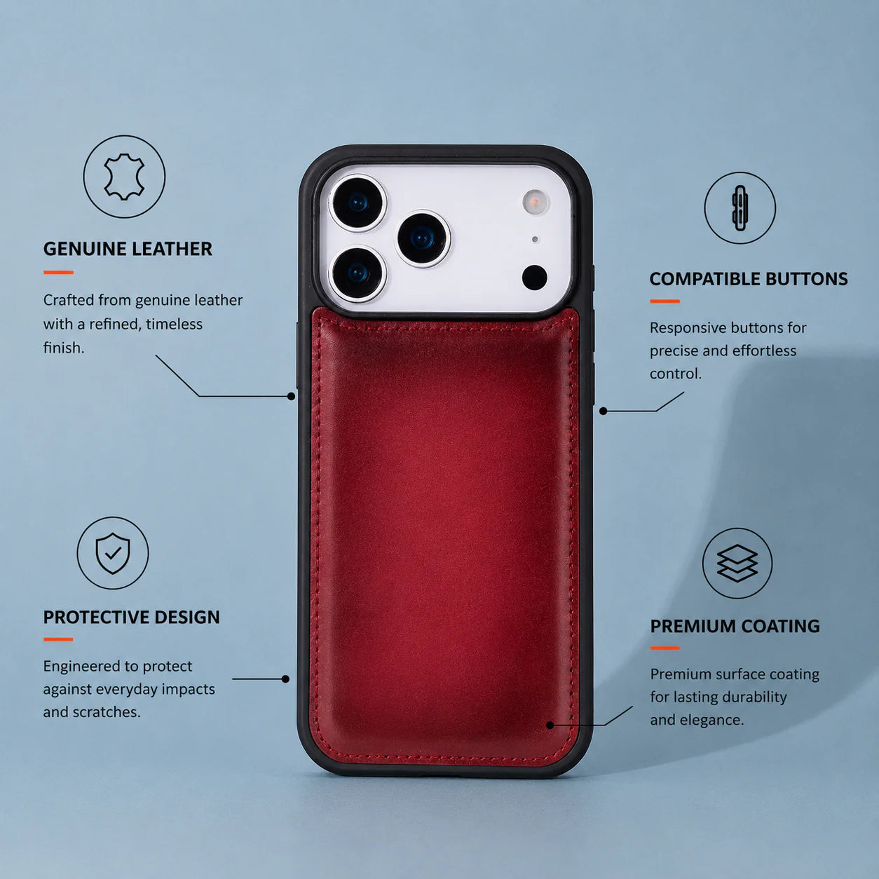 Flex Cover I Phone 17 Pro Leather Case