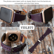 Schmale Lederarmbänder für Fitbit Versa Uhren