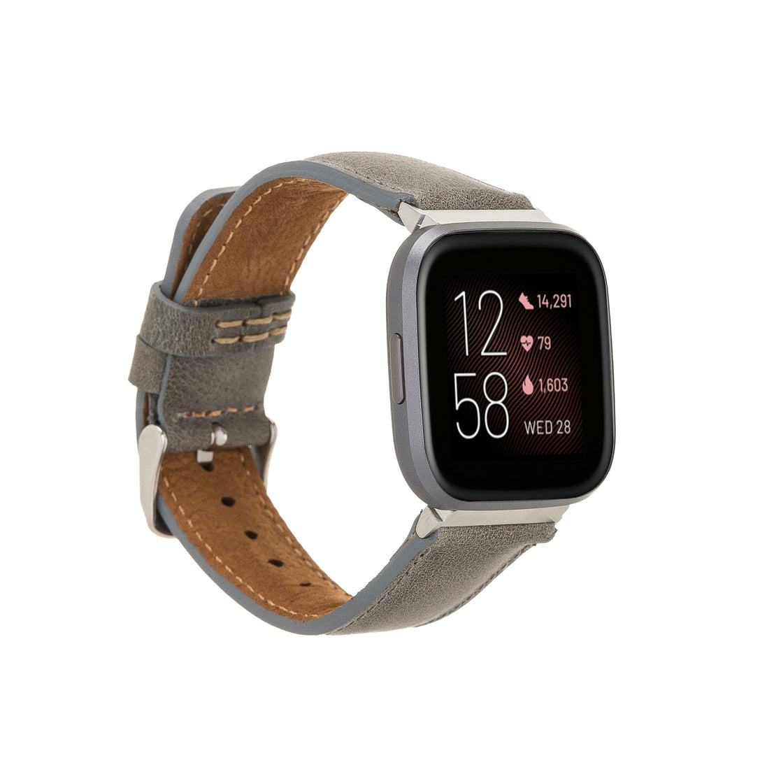Klassisches Lederarmband für Fitbit Versa
